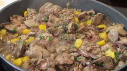 Рецепт печени с овощами