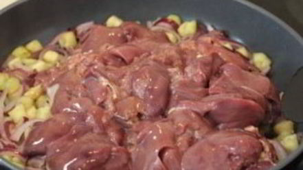 Рецепт печени с овощами