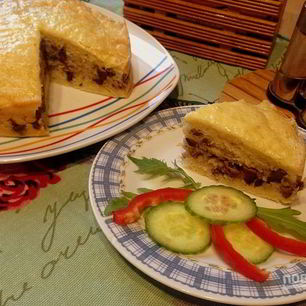 Рецепт Печени с рисом в тесте