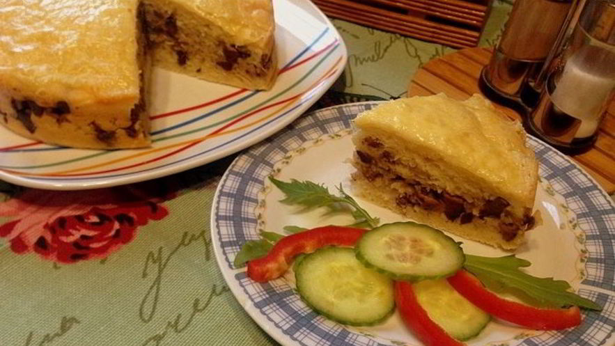 Рецепт печени с рисом в тесте