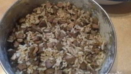 Рецепт печени с рисом в тесте