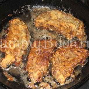 Рецепт Печени свинины жареная