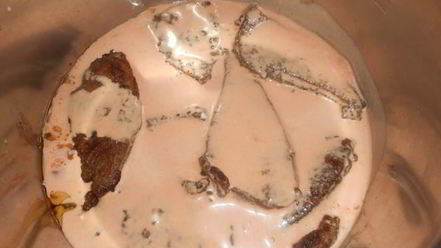 Рецепт печени, тушеной в томатно-сметанном соусе