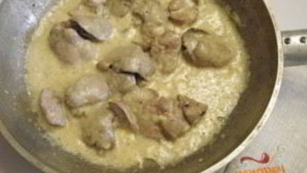 Рецепт печенки под соусом