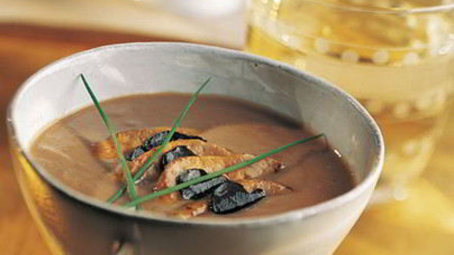 Рецепт пюре из каштанов с гусиной печенью