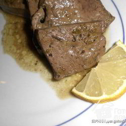 Рецепт Сикотаки — печени говяжья с орегано и лимонным соком