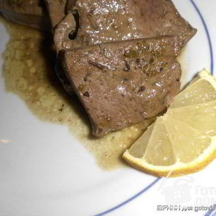 Рецепт Сикотаки — печени говяжья с орегано и лимонным соком