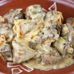 Рецепт Сочной куриной печени в сырном соусе