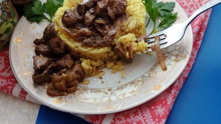 Рецепт тушеной куриной печени