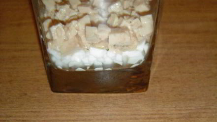 Рецепт верринов с красной икрой и печенью трески