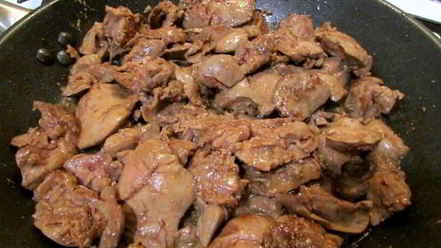 Рецепт жареной куриной печени с луком