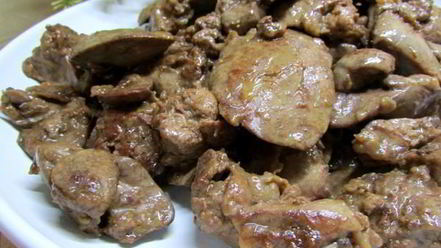 Рецепт жареной куриной печени с луком
