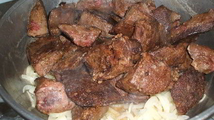 Рецепт жареной печени