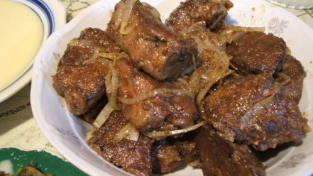 Рецепт жареной печени