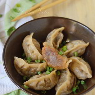 Рецепт Китайских пельменей с капустой и грибами