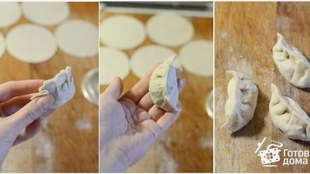 Рецепт китайских пельменей с капустой и грибами