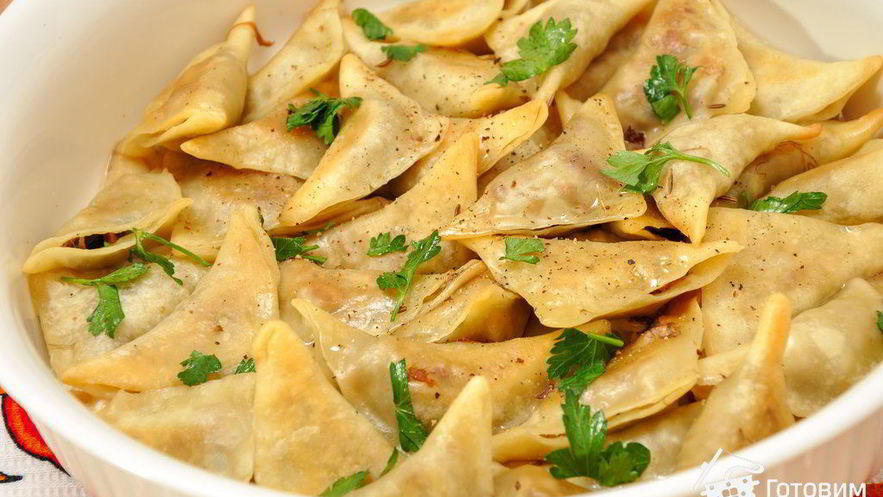 Рецепт кундюмов — постных пельменей с грибной начинкой