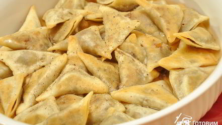 Рецепт кундюмов — постных пельменей с грибной начинкой