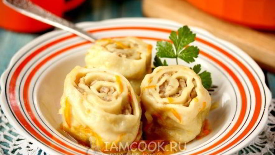 Рецепт ленивых пельменей на сковороде