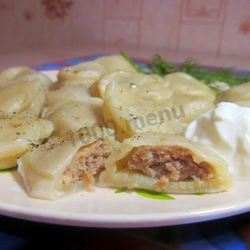 Рецепт Пельменей из заварного теста