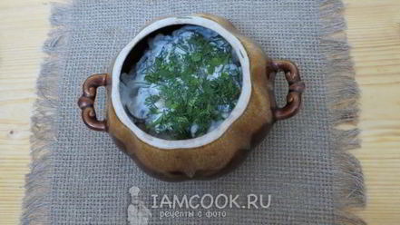 Рецепт пельменей с грибами в горшочках в духовке