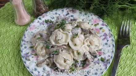 Рецепт пельменей с грибами в горшочках в духовке