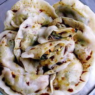 Рецепт Пельменей с королевской вешенкой и пореем