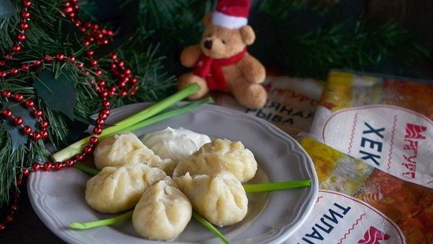 Рецепт рыбных пельменей елочки