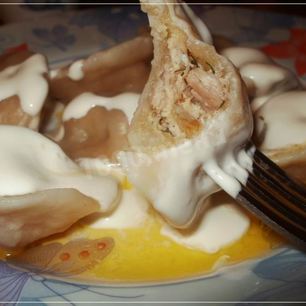 Рецепт Свиных пельменей с начинкой из отварного мяса