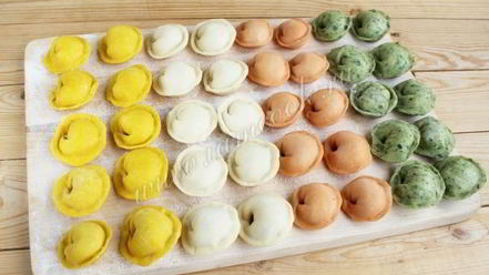 Рецепт цветного теста для пельменей