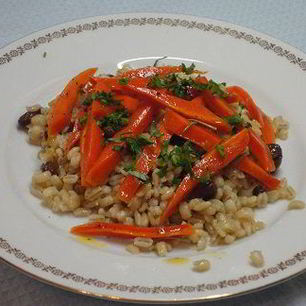 Рецепт Глазированной моркови с пилавом из перловки