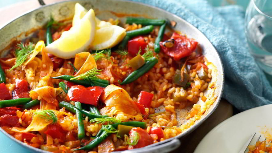Рецепт испанской паэльи с овощами