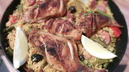 Рецепт Паэльи с кроликом