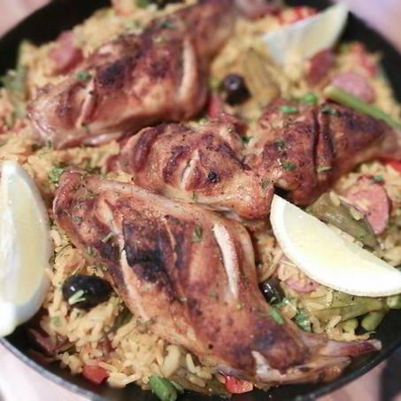 Рецепт Паэльи с кроликом