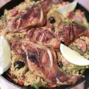 Рецепт Паэльи с кроликом