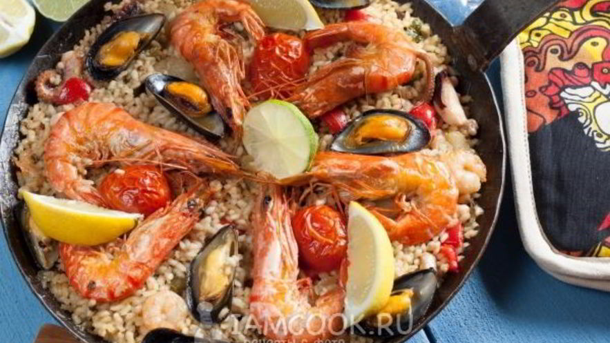 Рецепт паэльи с морепродуктами