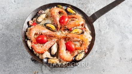Рецепт паэльи с морепродуктами