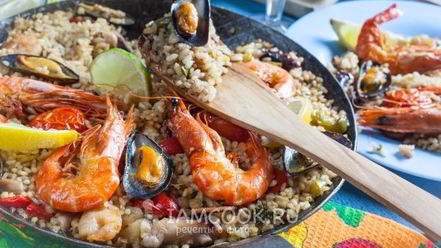 Рецепт паэльи с морепродуктами