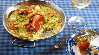 Рецепт Паэльи с омаром