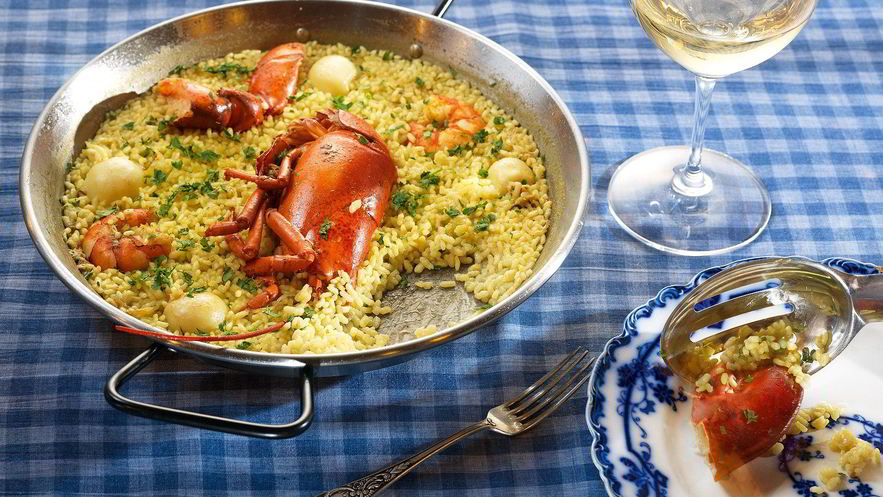 Рецепт паэльи с омаром