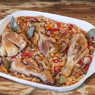 Рецепт Пикантного плова с курицей и баклажанами