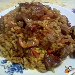 Рецепт Плова Фантазия с мясом и грибами