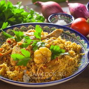 Рецепт Плова из бурого риса с курицей