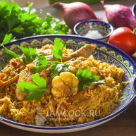 Рецепт Плова из бурого риса с курицей