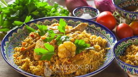 Рецепт плова из бурого риса с курицей