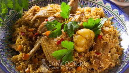 Рецепт плова из бурого риса с курицей