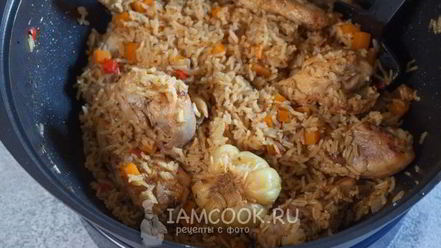 Рецепт плова из бурого риса с курицей