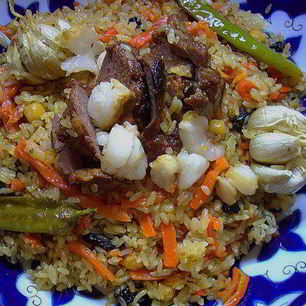 Рецепт Плова из говядины и баранины с курдюком