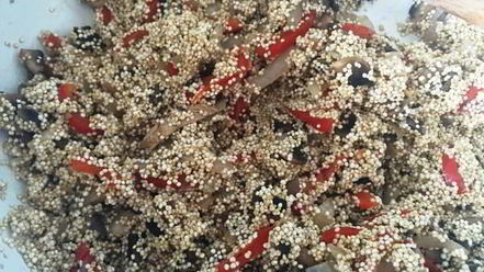 Рецепт плова из киноа с грибами