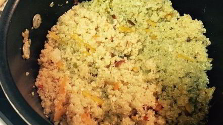 Рецепт плова из киноа с миндалем